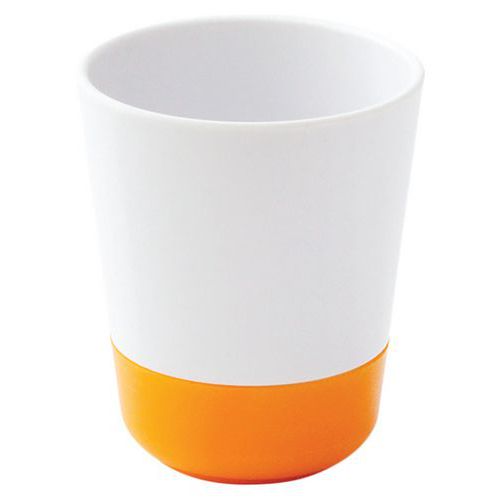 Gobelets 16 Cl Mélamine Blanche Avec Antidérapant - Orange