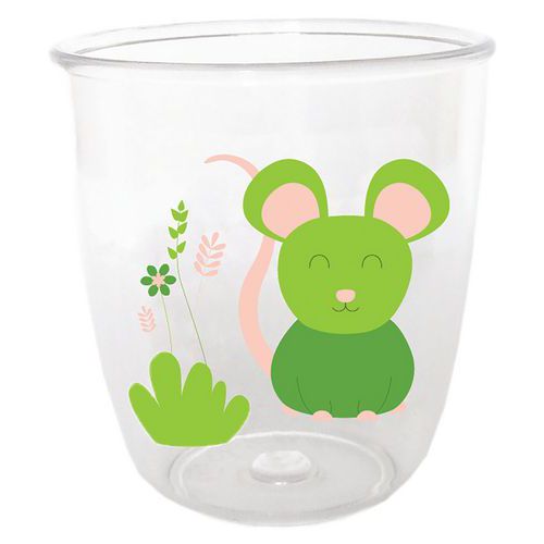 Gobelets 15 Cl Copolyester Transparent Décor Souris Verte