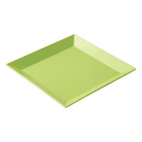Assiettes Carrées 19 X 19 Cm Mélamine - Verte