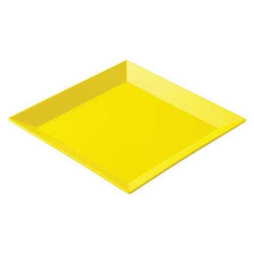 Assiettes Carrées 19 X 19 Cm Mélamine - Jaune