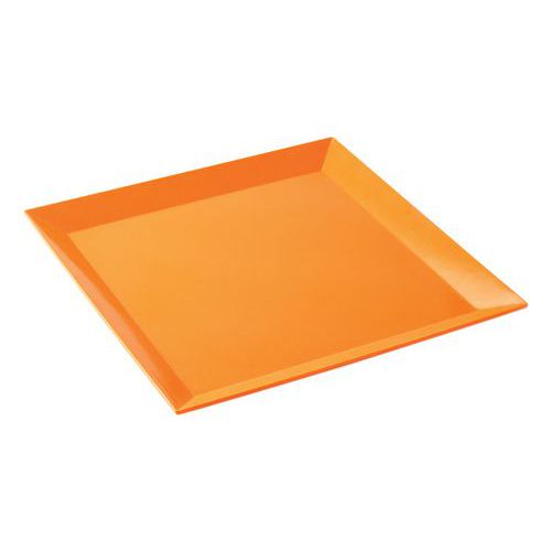 Assiettes Carrées 245 X 245 Cm Mélamine - Orange