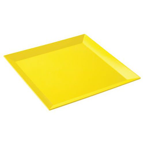 Assiettes Carrées 245 X 245 Cm Mélamine - Jaune