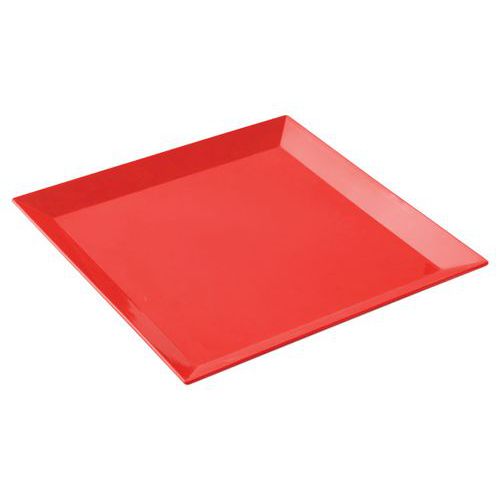 Assiettes Carrées 245 X 245 Cm Mélamine - Rouge