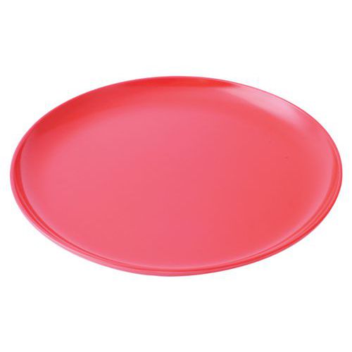 Assiettes Plates Classique Ã˜ 24 Cm Mélamine - Rouge