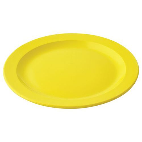 Assiettes Plates Ø 225 Cm Mélamine - Jaune