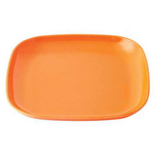 Assiettes Carrées Multi-usage Mélamine - Orange
