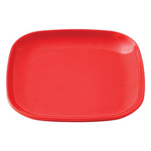 Assiettes Carrées Multi-usage Mélamine - Rouge
