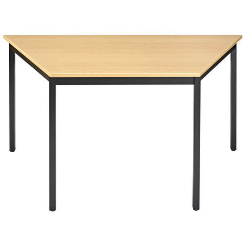 Table De Reunion 120x60x60 Plateau Hetre/p Ieds Noirs