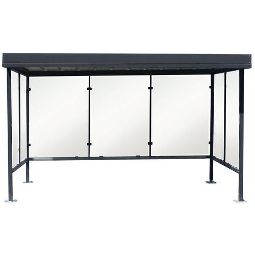 Abri Vélos Motos Beaulieu Vitré 3 Côtés 760x250 Anthracite