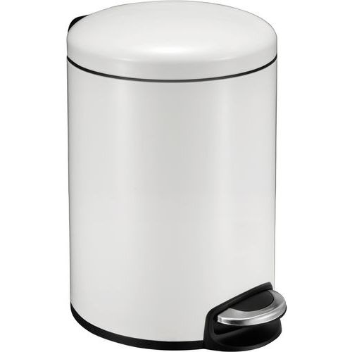 EKO - Poubelle à pédale Maggey 12L - Blanc - Recyclé 20% - Design Pratique