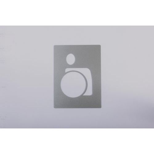 Socona - Pochoir de Signalisation Handicapé Gris - Rectangle 187x120mm - Visibilité et Conformité