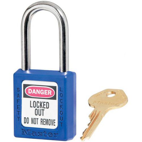 Master Lock - Cadenas de consignation bleu - Anse acier 6mm - Sécurité durable
