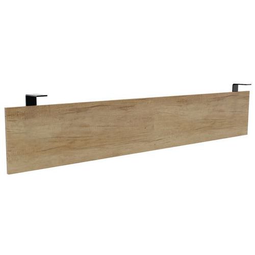 Buronomic - Voile de fond pour bureau L166cm Chêne Nebraska/Noir - Mélaminé Éco-responsable - 5 ans Garantie