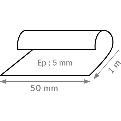 Matelas Acoustique Antivibratoire Résiliant Â® 5 Mm 50mmx1m