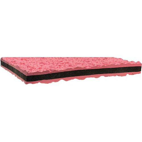 Plaque Antivibratoire AdekwatÂ® Noir/rose 10 Mm 500x 500 Mm