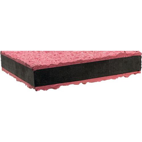 Plaque Antivibratoire AdekwatÂ® Noir/rose 20 Mm 80 X 80 Mm