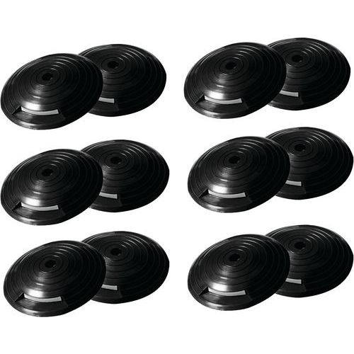 Plot De Balisage Réfléchissant Noir 12 Pièces