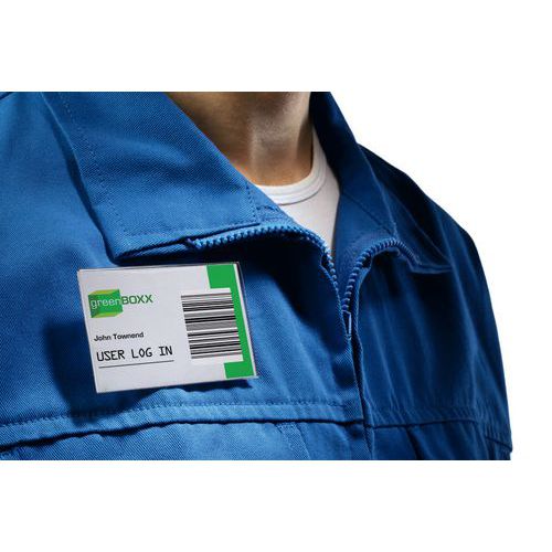 Durable - Porte-badge horizontal PVC semi-rigide transparent 90x54mm - Lot de 50 - Idéal pour identification professionnelle