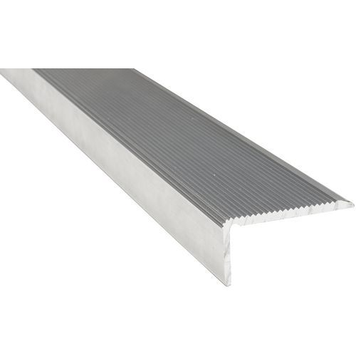 Wattelez - Nez de marche cornière strié Proople - 1,5m Argent Aluminium - Antidérapant Intérieur