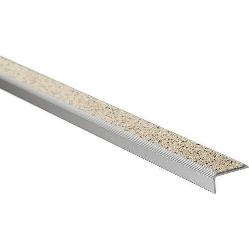 Wattelez - Nez de marche cornière Proople Aluminium Gris Clair 3000mm - Antidérapant Norme NF P98-351
