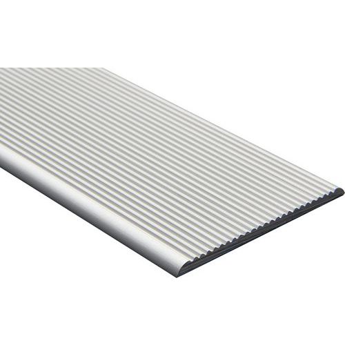 Wattelez - Nez de marche plat Proople 3m - Aluminium Argent - Antidérapant - Intérieur - 3000mm