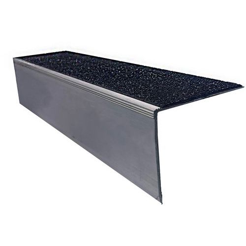 Wattelez - Nez de marche cornière Photolum Noir Aluminium 3000mm - Antidérapant Intérieur/Extérieur