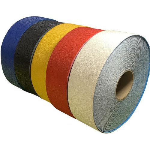 Wattelez - Bande Antidérapante 50mm Jaune/Noir - Polyuréthane Résistant - Intérieur/Extérieur