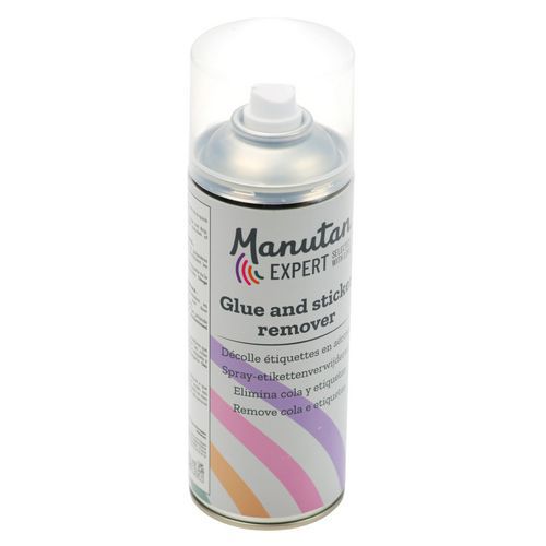 Manutan Expert - Décolle étiquettes aérosol - 400 ml - Dissout les résidus de colle tenaces