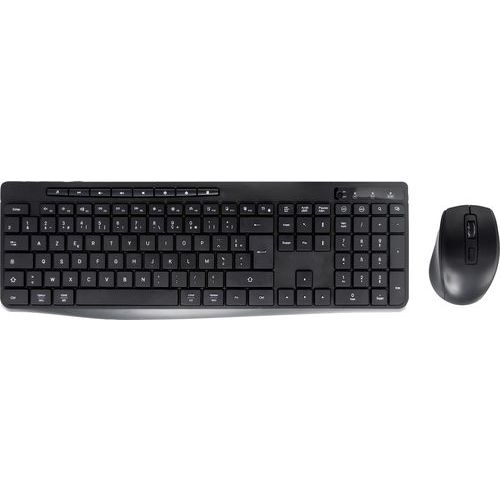 Dacomex - Clavier et Souris Recyclés Rechargeables Sans Fil Azerty Noir - Pour Gamer et Télétravail - 1600 DPI