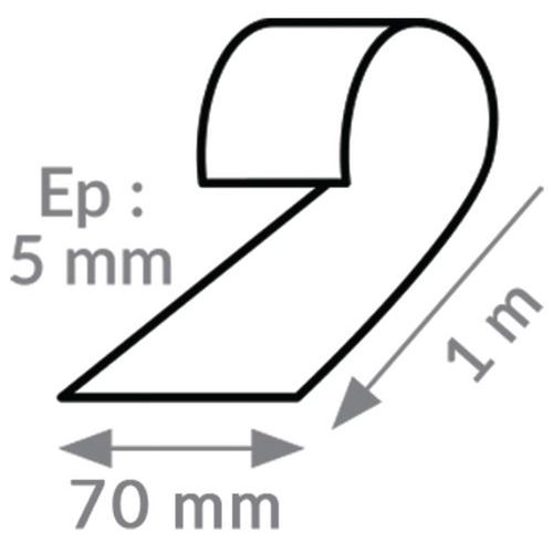 Matelas Acoustique Antivibratoire Résiliant Â® 5 Mm 70mmx1m