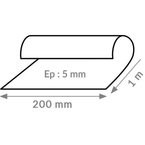 Matelas Acoustique Antivibratoire Résiliant Â® 5 Mm 200mmx1m
