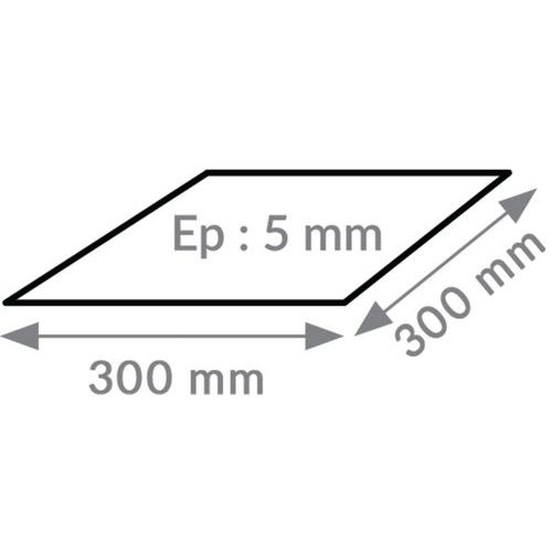 Matelas Acoustique Antivibratoire 5 Mm 300x300mm Noir