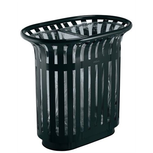 Corbeille 2 Flux à Poser Anthracite Tulipe-rossignol