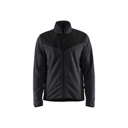 Veste De Travail Tricotée Avec Softshell Couleur Noir Gris