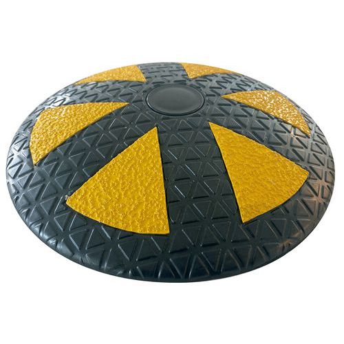 Viso - Ralentisseur de voirie en caoutchouc jaune et noir - 250mm largeur - Charge 20t - Éco-responsable