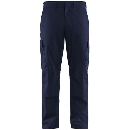 Pantalon De Travail Industrie à Poches Genouillères Stretch 2d Bleu C54