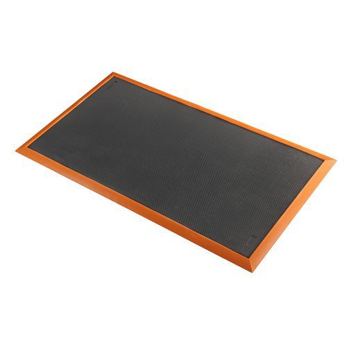 Tapis Caoutchouc De Poste De Travail 91 X 316 Noir/orange