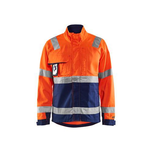 Veste Haute Visibilité Orange Fluo Marine