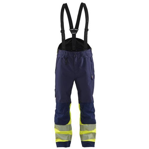 Cottes De Travail à Bretelles Haute Visibilité En Marine Jaune