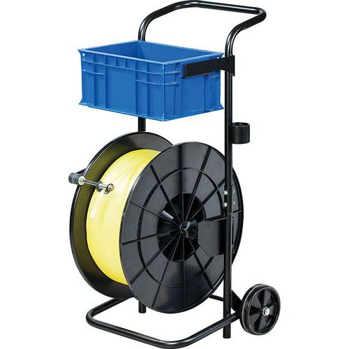 Stockman - Dévidoir pour feuillard polyester et polypropylène - Noir/bleu - Pour feuillard jusqu'à 40mm - Cerclage facile