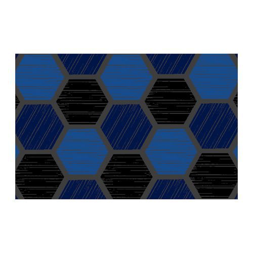 Tapis De Entrée Honeycomb Blue 34 60 Cm X 90 Cm