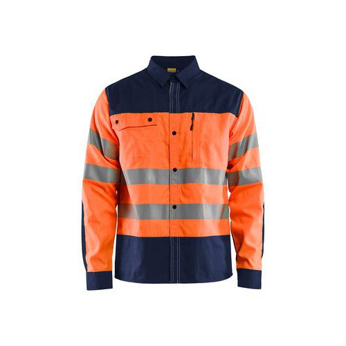 Chemise Haute Visibilité En Orange Fluo M
