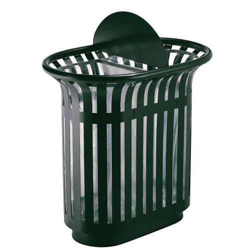 Corbeille 2 Flux Avec Totem Vert Mousse Tulipe-rossignol