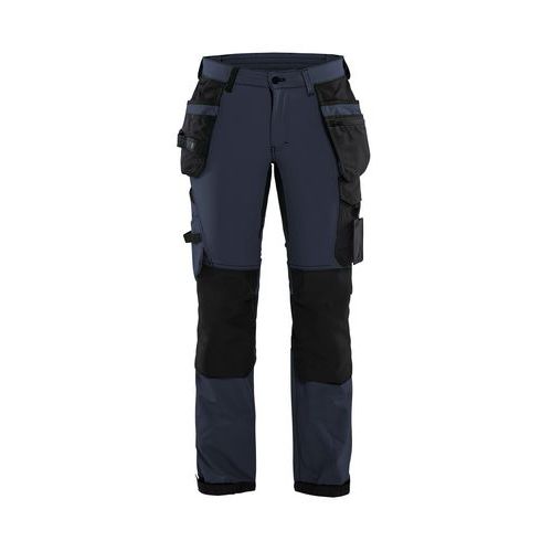 Pantalon De Travail Artisan Stretch 4d Femme Bleu Foncé/noir D20