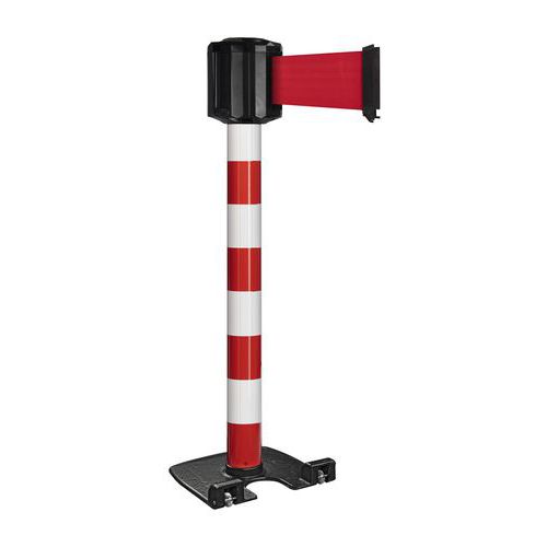 Poteau Extérieur Rouge/blanc À Sangle 10mx10cm - Rouge