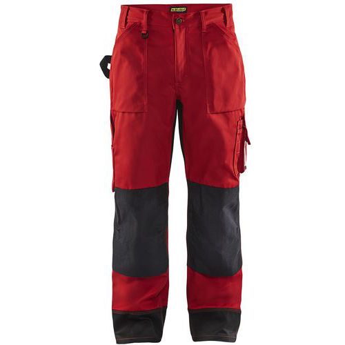 Pantalon De Travail Artisan Bicolore Rouge/noir C54