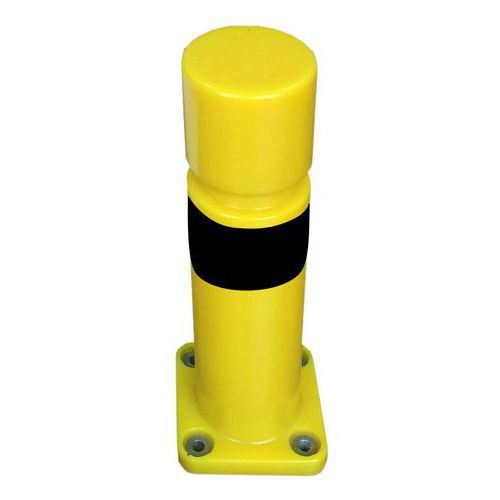 Viso - Poteau Flexible Industriel Ø100mm 400mm Noir/Jaune - Fixation à Visser - Entrepôt