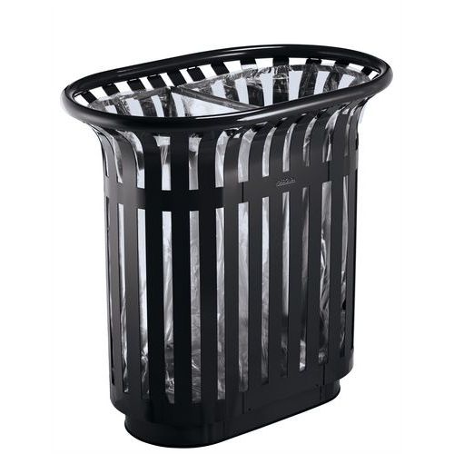 Corbeille 2 Flux à Poser Gris Manganèse Tulipe-rossignol