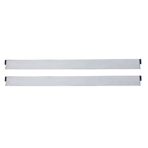 Viso - Barrière zingué pour poteau de balisage acier - Lot de 2 - Gris - 1200x150mm - Usage chantier
