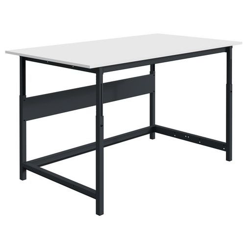 Sofame - Poste de travail PACKLOG L1200 Gris Foncé - Mélaminé 28mm - Charge 300kg - Éco-responsable